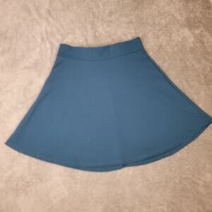 Charlotte Russe Womens Mini Skirt Size M Blue  Pull On Flared Casual Style